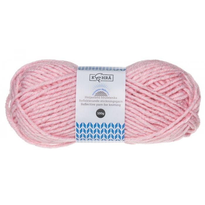 Kehrä Neulelanka heijastava roosa 100 g