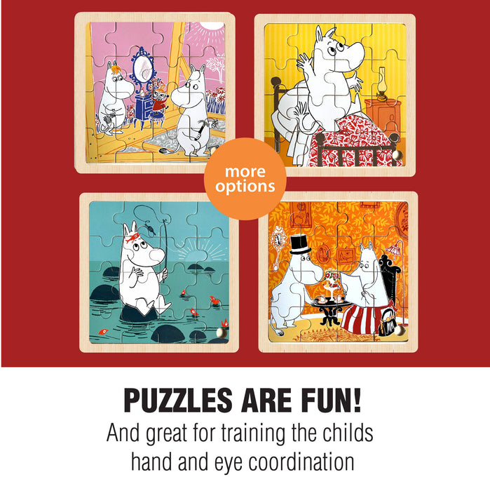 Mumin - Fyrkantigt Träpussel - Kramar