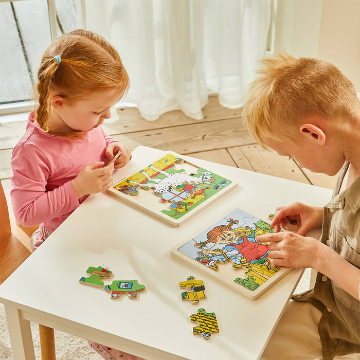 Pippi - Träpussel Fyrkant - Häst