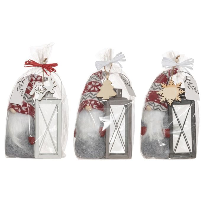 Winteria Lahjapakkaus tonttu ja lyhty pieni