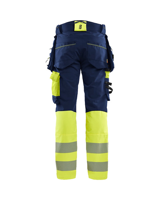 Highvis riipputaskuhousut 4-way stretch