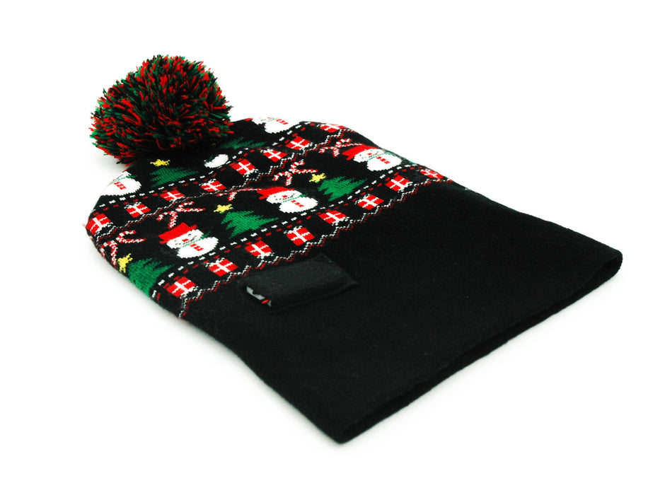 Blinkande mössa ”Black Christmas Motiv”