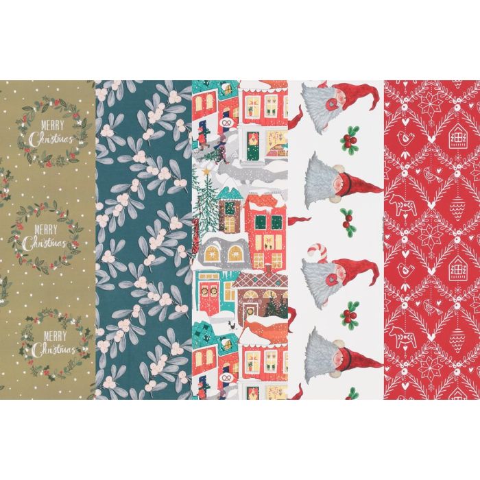 Winteria Joulupaperi 70 cm x 10 m lajitelma