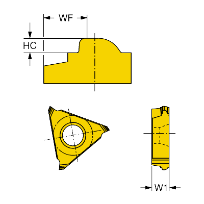 325R16-275HBF01 1105 CoroMill® 325 -terä kierteiden kuorintaan - Primica Tools