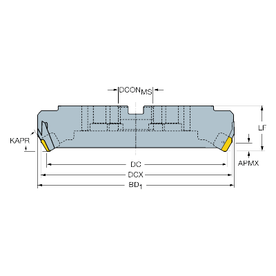 360-250Q60-Z12E19 CoroMill® 360 -tasojyrsin - Primica Tools