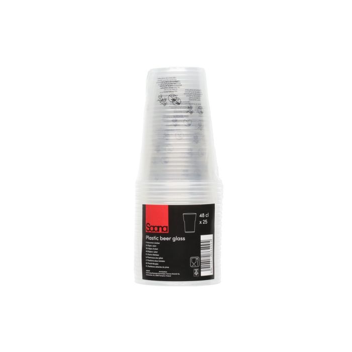 Saana Kertakäyttö olutlasi kirkas 480 ml 25 kpl - Primica Tools