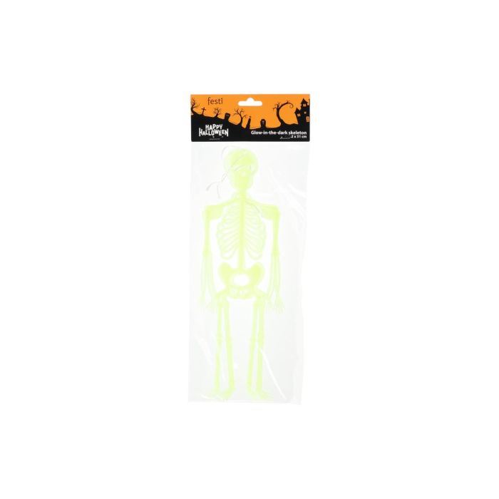 Festi Halloween luuranko pimeässä hohtava 2 kpl 31 cm