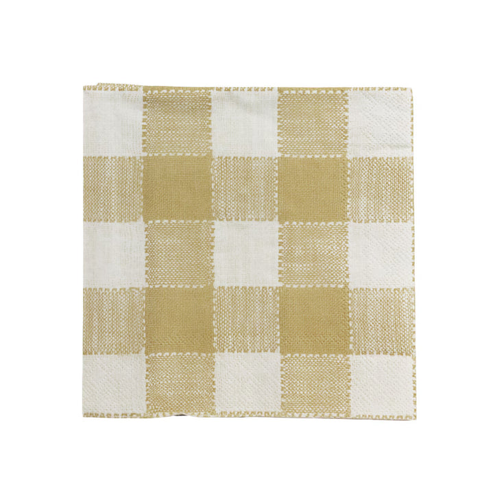 Pappersservett Ida Ruta Gul/Vit