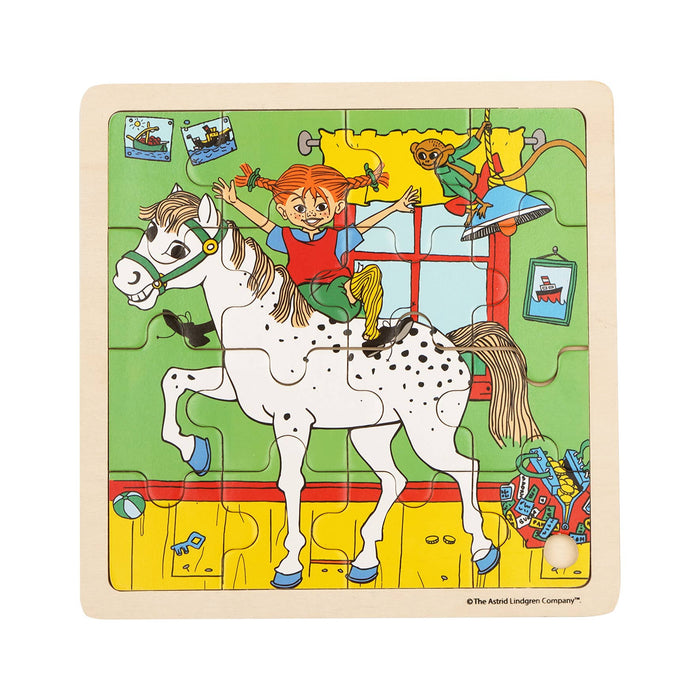 Pippi - Träpussel Fyrkant - Häst