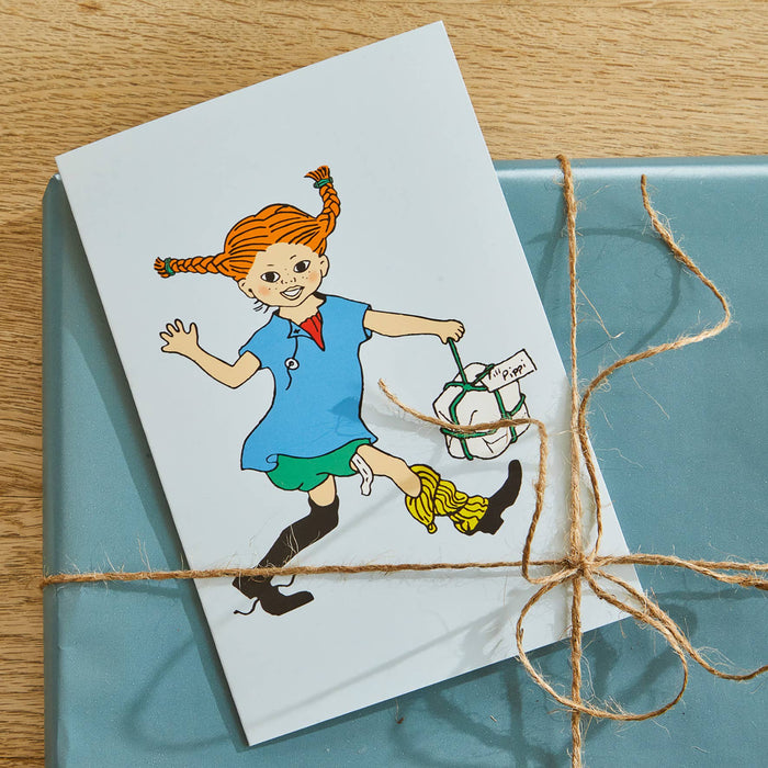 Pippi - Vykort med Kuvert - Blå
