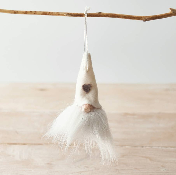 Vit/Grå Gonk Hängare, 10cm