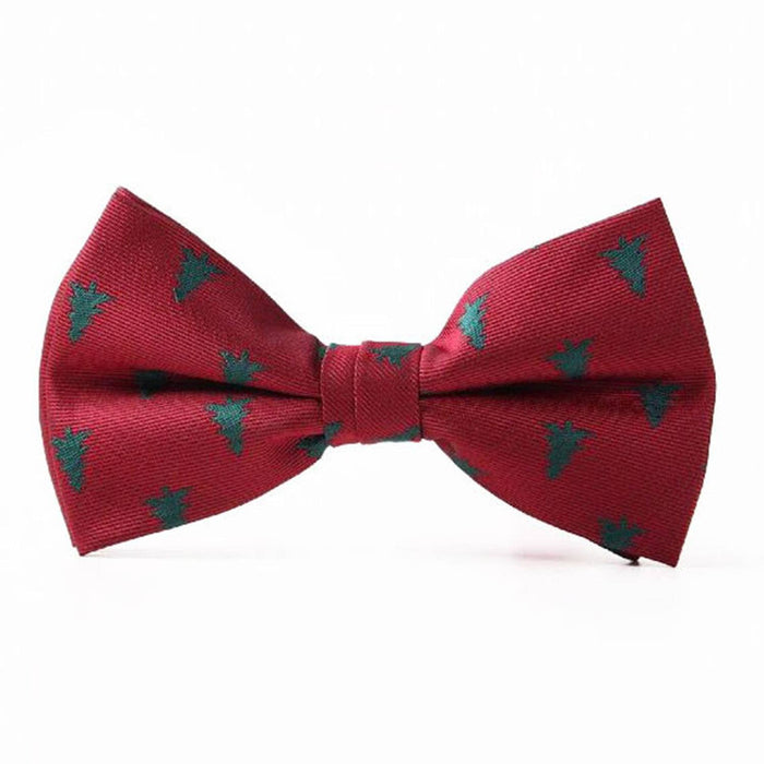 Bowtie ”Bordeaux med julgranar”