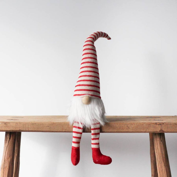 Röd och vit Gonk, 36cm