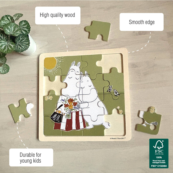 Mumin - Fyrkantigt Träpussel - Kramar
