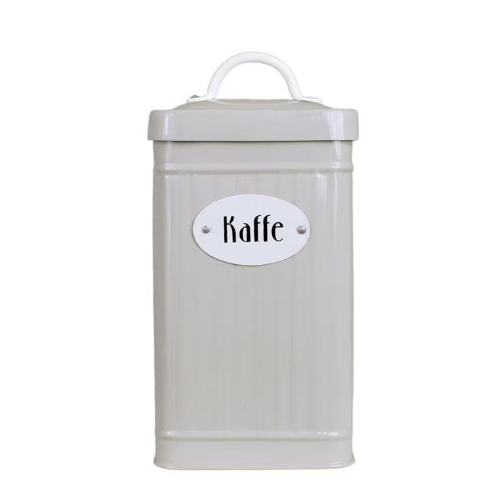 Plåtburk Hugo Kaffe Beige Rektangulär