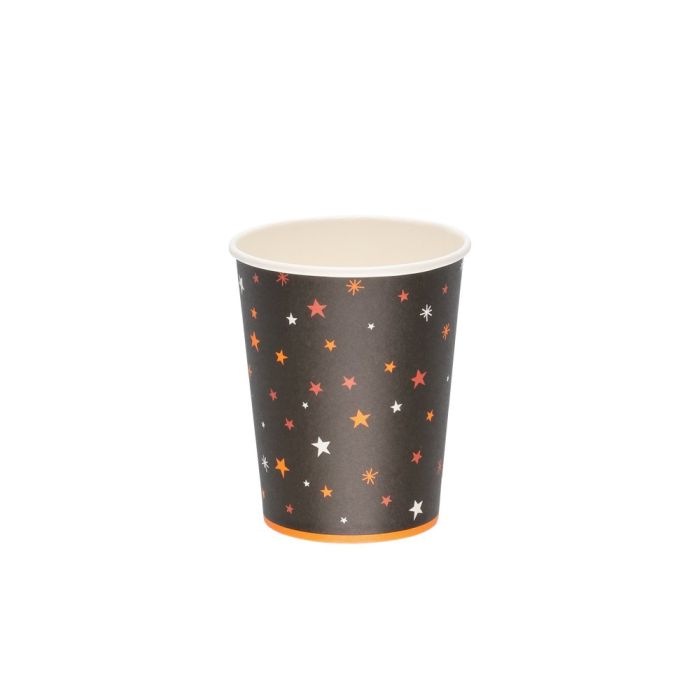 Festi Halloween kertakäyttömuki kartonki tähdet 250 ml 6 kpl