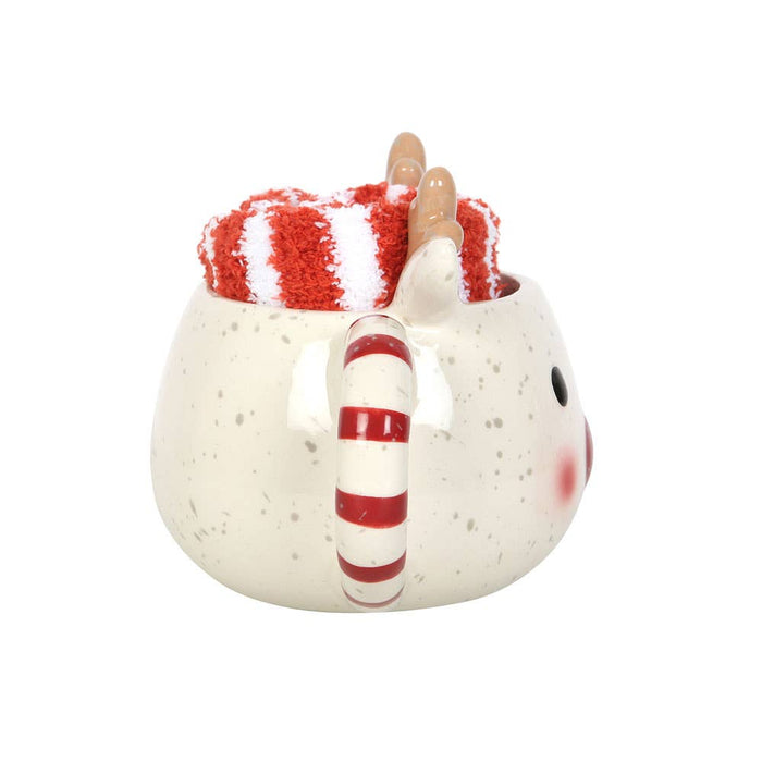 Rudolph Reindeer Christmas mugg och Strumpor Set