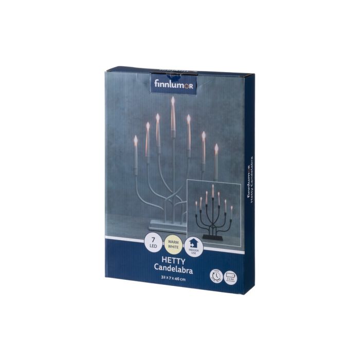 Finnlumor Kynttelikkö 7-haarainen Hetty valkoinen