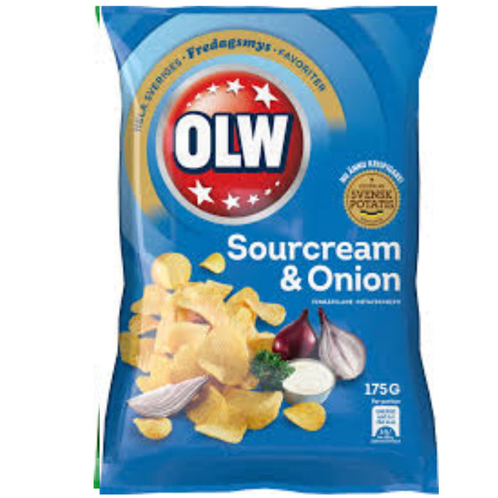 Olw Sourcream & Onion Perunalastu 175g