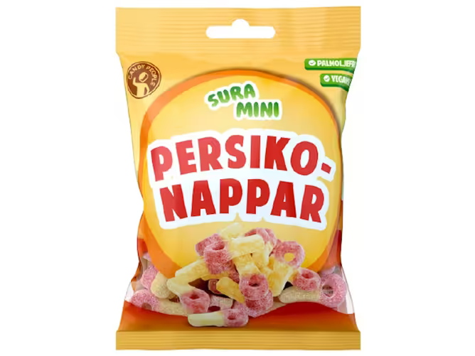 Candy People Sura Mininappar Persiko 70g