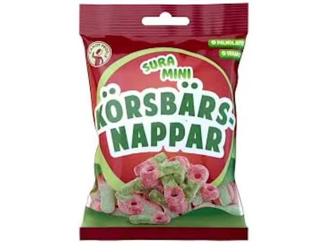 Candy People Sura Mininappar Körsbär 70g