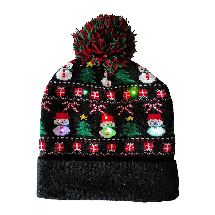 Blinkande mössa ”Black Christmas Motiv”