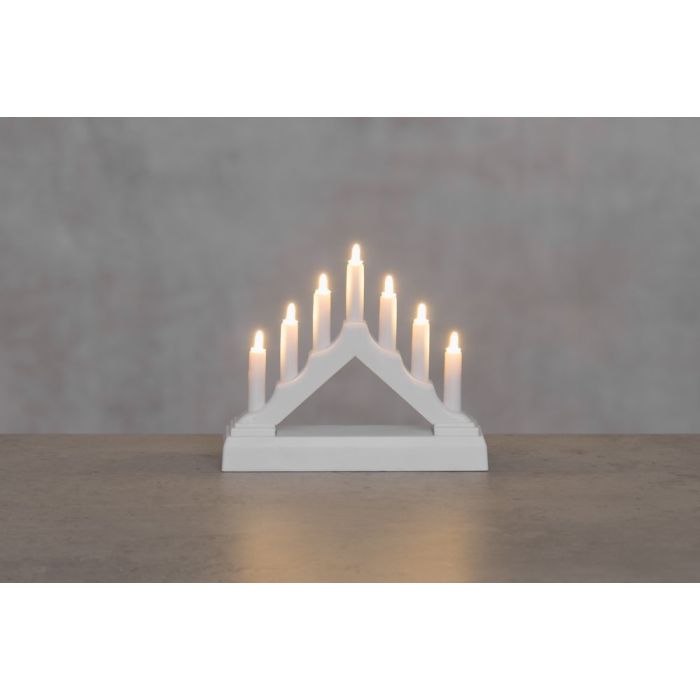 Finnlumor Kynttelikkö 7-haarainen mini 13 cm valkoinen