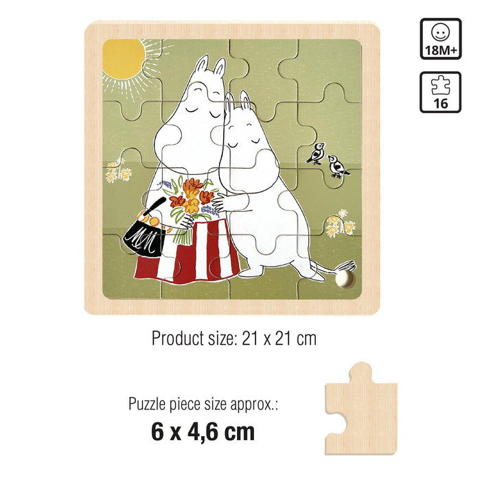 Mumin - Fyrkantigt Träpussel - Kramar