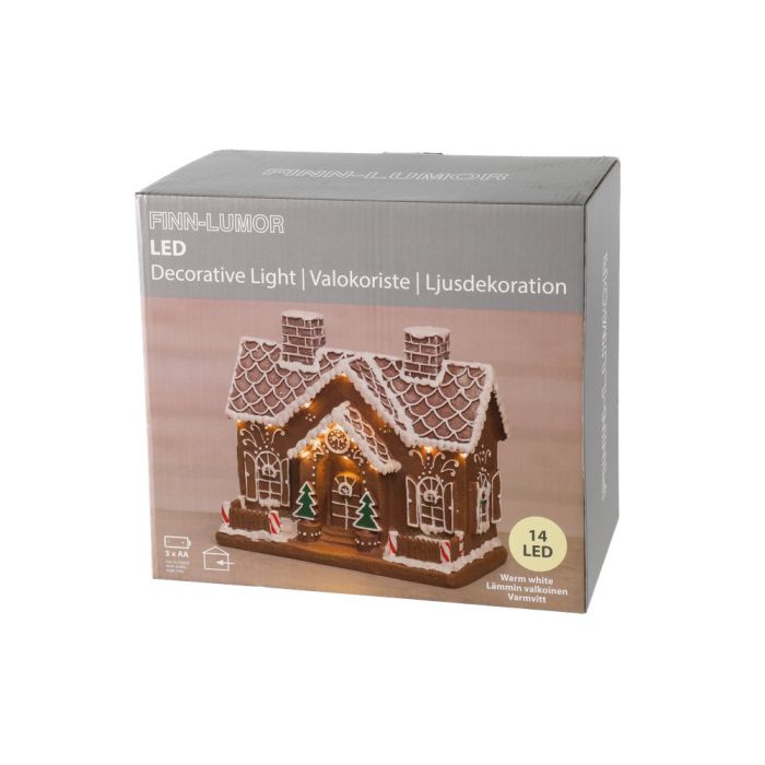 Finnlumor LED-valokoriste Piparkakkutalo 14 LED
