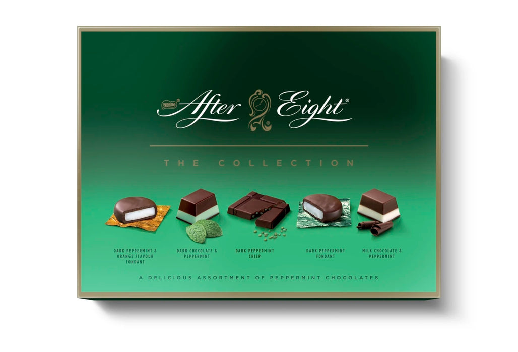 After Eight 199 g minttutäytteistä tummaa- ja maitosuklaata suklaarasia