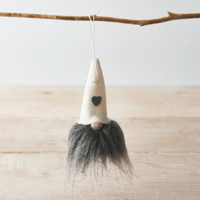 Vit/Grå Gonk Hängare, 10cm