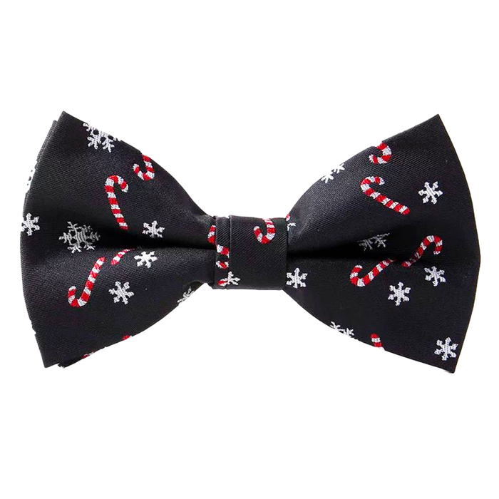 Bowtie ”Svart med godisrotting och snöflingor”