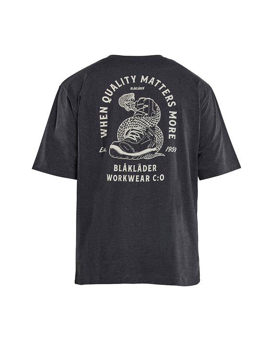 Blåkläder LOOSE FIT T-PAITA SNAKE MELEERATTU MUSTA