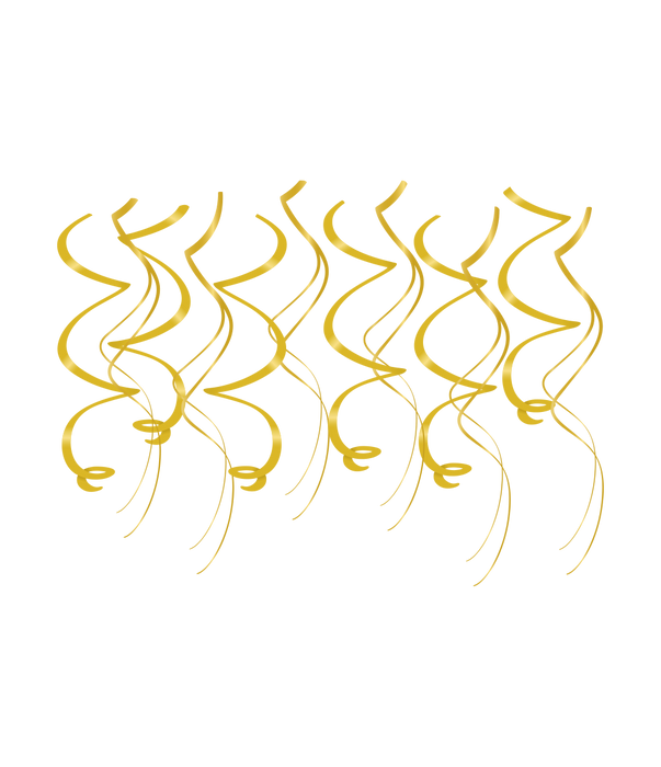 Virvlande dekorationer - Guld