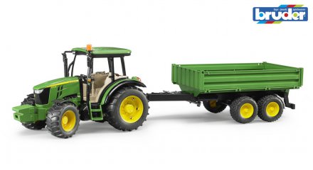 Bruder John Deere 5115M traktori kippiperävaunulla