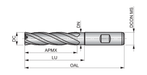 Rouhintajyrsintappi C948 6.00-32.00 - Primica Tools