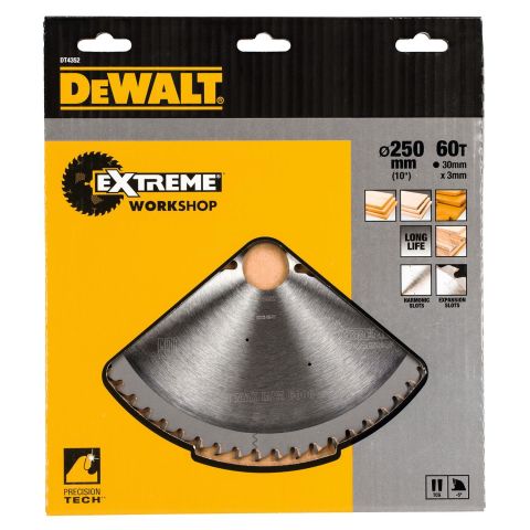 DT4352-QZ Pyörösahanterä EXTREME 250X30X60T,TCG-5 HIENO - Primica Tools