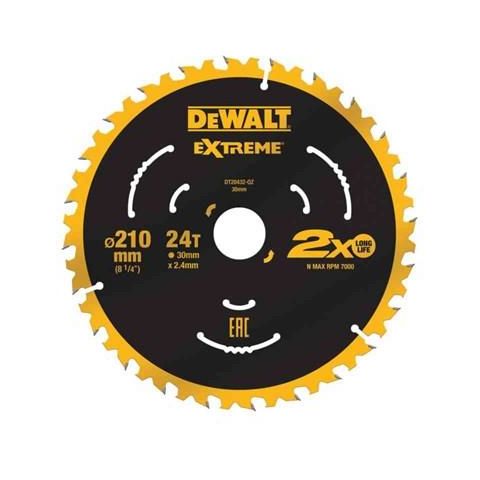 DT20432-QZ Dewalt Extreme CIRC SAW 210X30MM 24T - Primica Tools