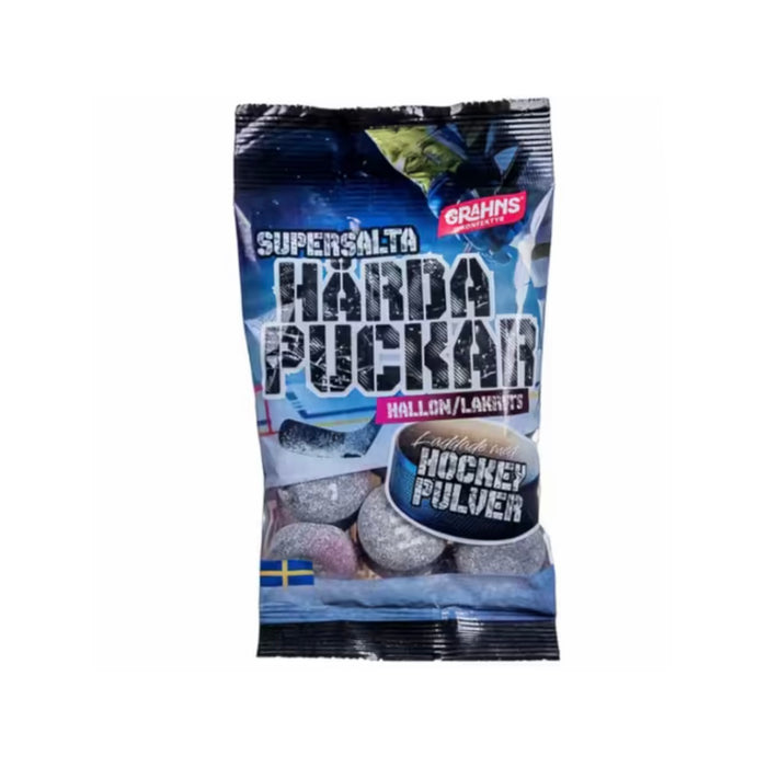 Hockey Puckar Supersalta Hallon Lakrits 70g