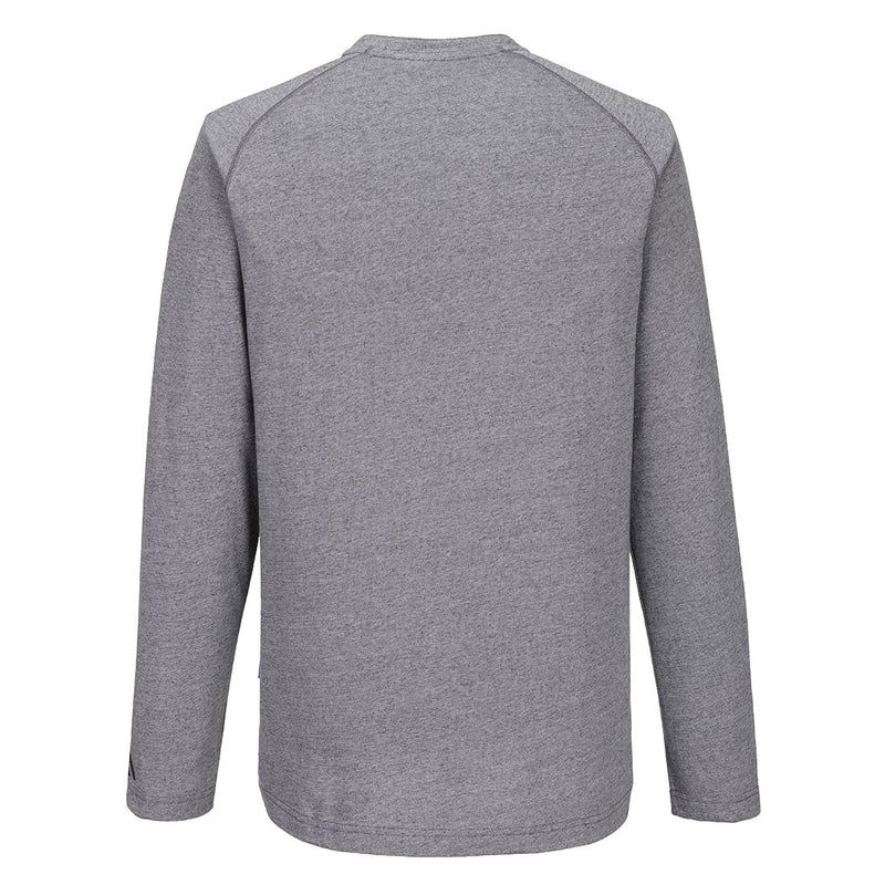 KA370 - KA3 Henley T-Shirt L/S  Vaaleanharmaa