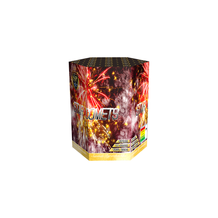 Star comets + golden sky