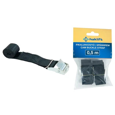 Haklift Pikalukkovyö 0,5m Nauha 25mm musta - Primica Tools