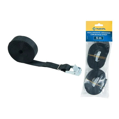 Haklift Pikalukkovyö 5m nauha 25mm musta - Primica Tools