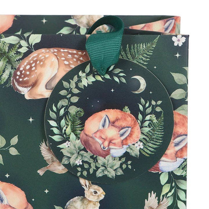 23 cm medelstor fawn och vänner skogsdjur tryckt presentpåse