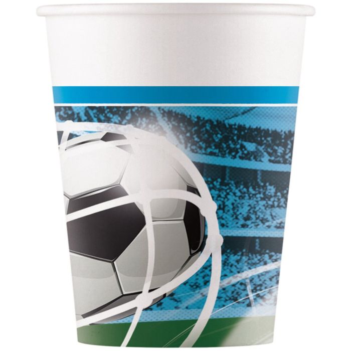 Kertakäyttömuki kartonki Soccer Fans 200 ml 8 kpl