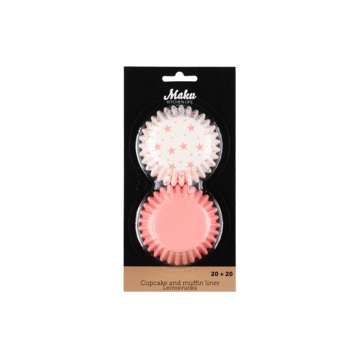 Maku Kitchen life Leivosvuoka 40 kpl vaaleanpunainen