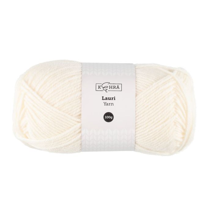 Kehrä Neulelanka Lauri luonnonvalkoinen 100 g