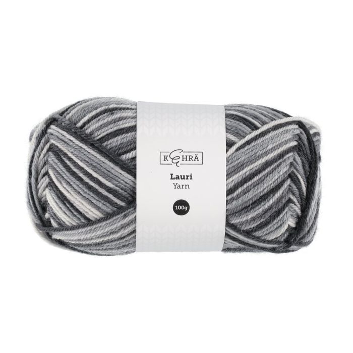 Kehrä Neulelanka Lauri multicolor harmaa 100 g