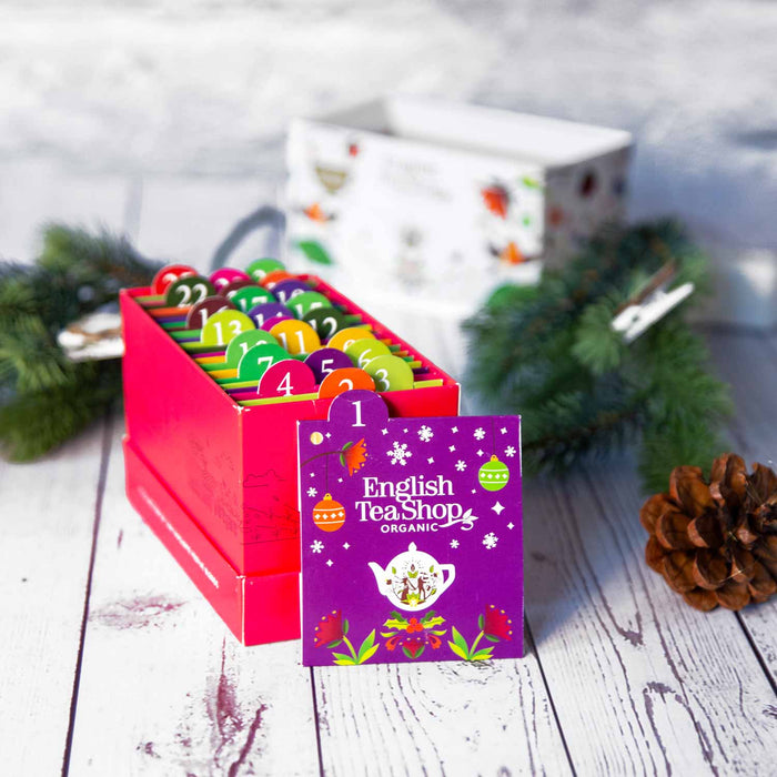 ETS - BIO Te Adventskalender 2025 "Christmas Countdown" vit, 25 tepåsar