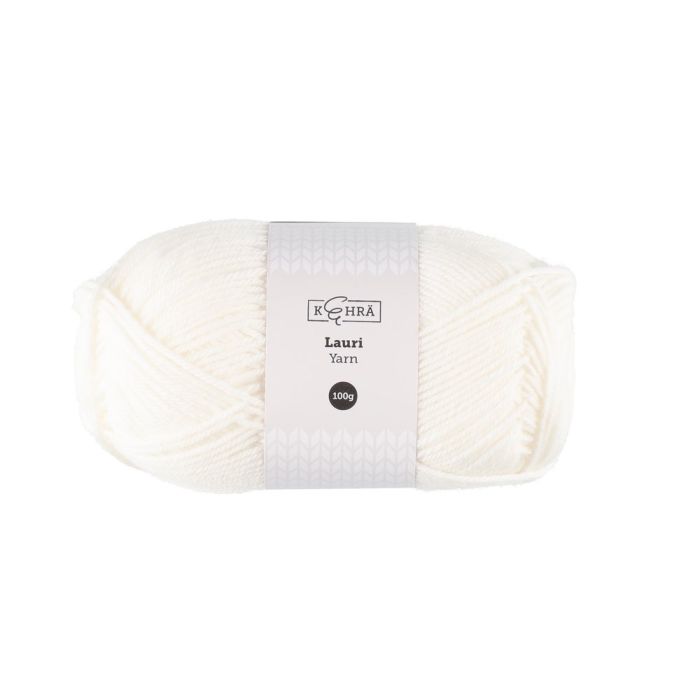 Kehrä Neulelanka Lauri valkoinen 100 g